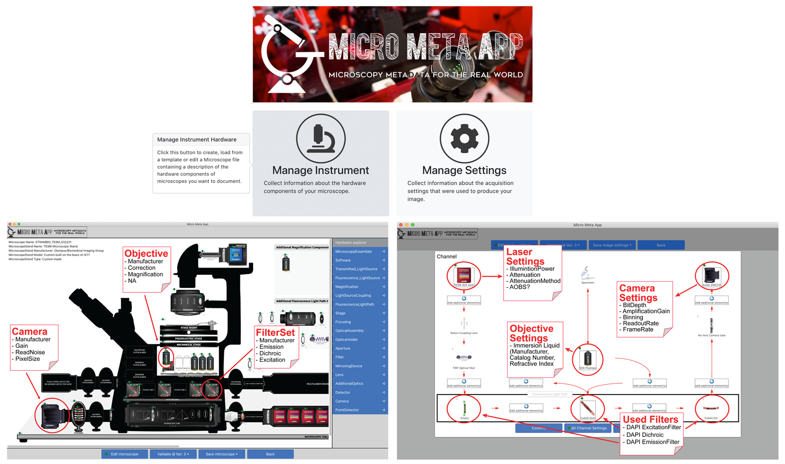 Micro Meta App screenshots